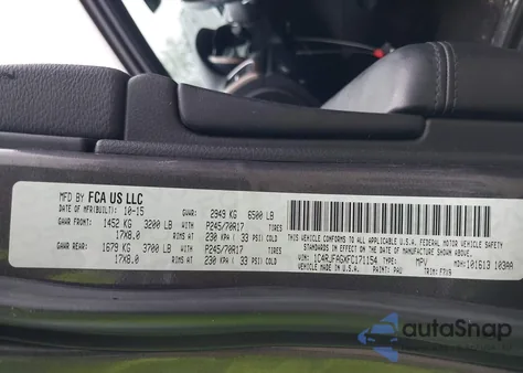 2015 Jeep Grand Cherokee Laredo from USA, damaged, VIN 1C4RJFAGXFC171154